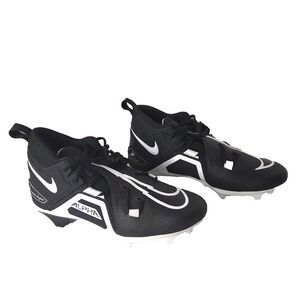 Nike Alpha Menace Pro 3 Men's Size 10.5 Black White Football Cleats CT6649-001